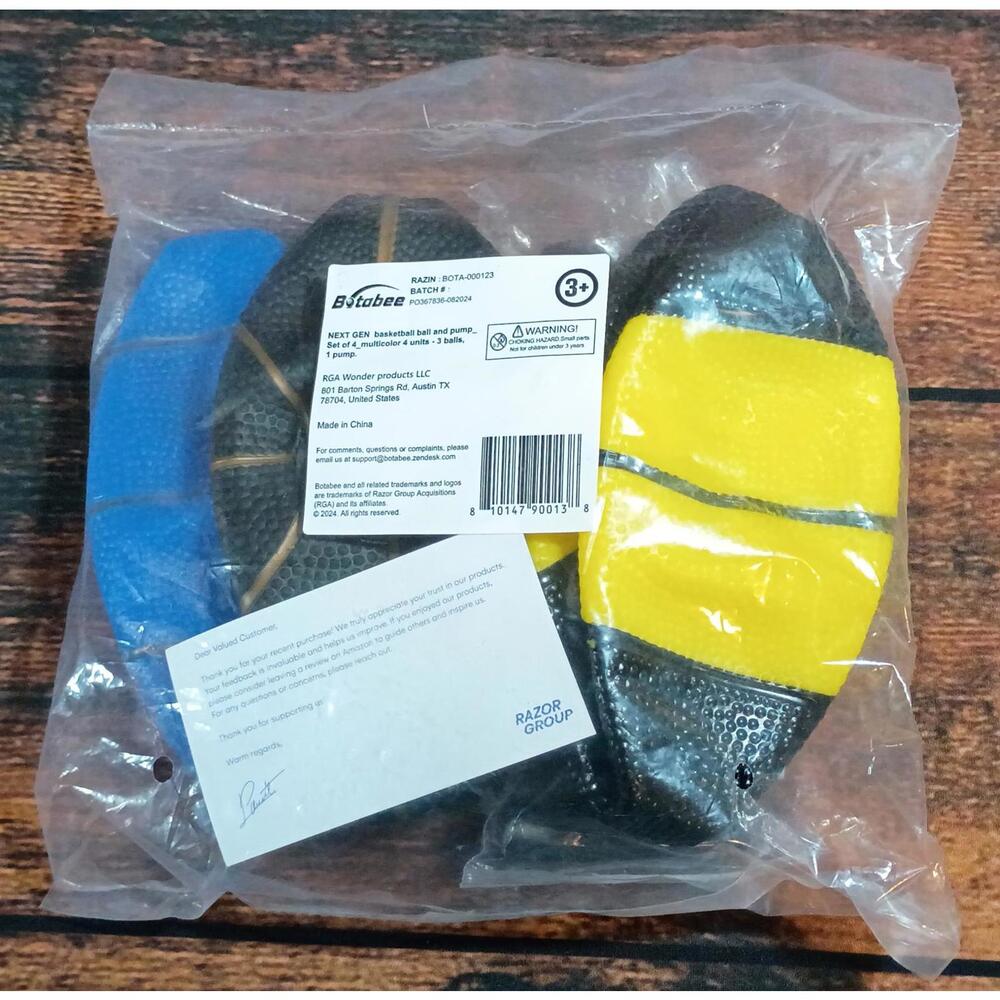 Razor B-Stable Mini Basketball Ball‎ Pump Set - 3 Pack